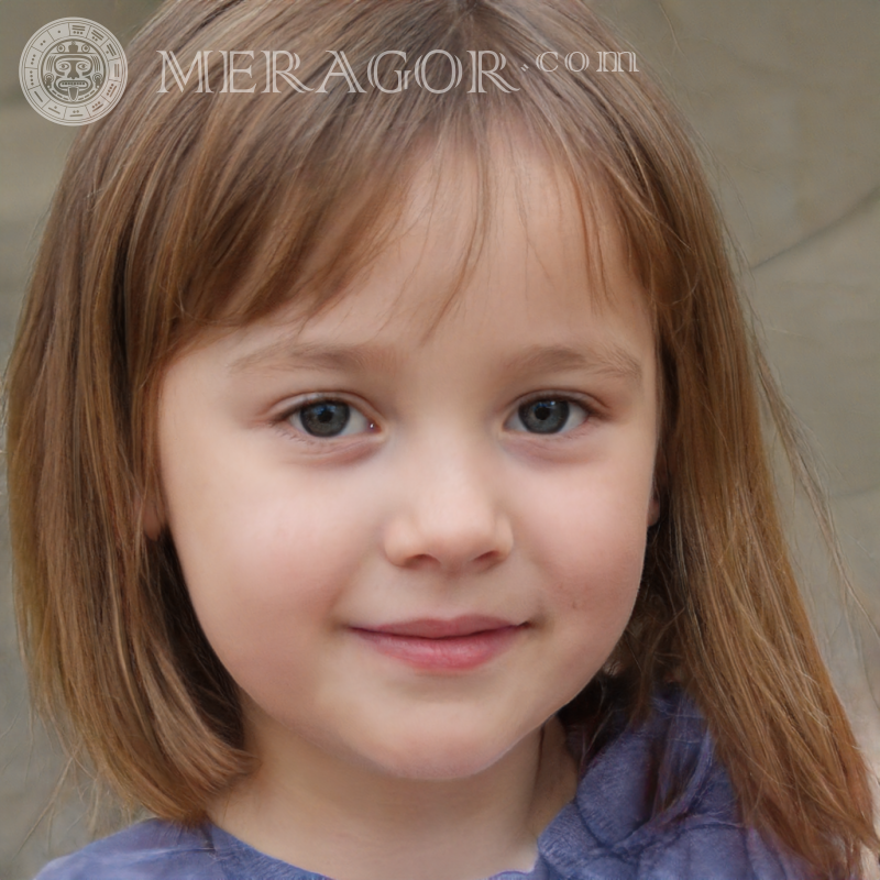 Foto von echten Mädchen 5 Jahre alt Gesichter von kleinen Mädchen Europäer Russen Maedchen
