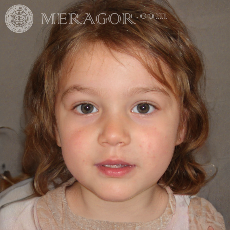 Foto von schönen kleinen Mädchen herunterladen Gesichter von kleinen Mädchen Europäer Russen Maedchen