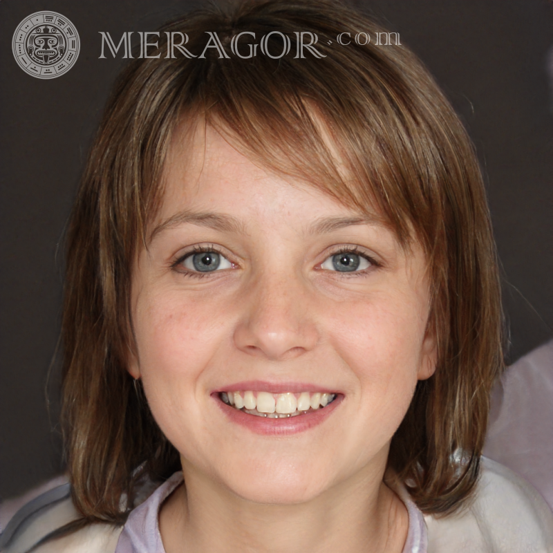 Photos of young girls for registration Faces of small girls Europeans Russians Small girls