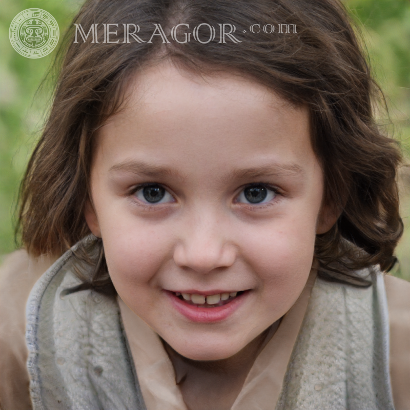 Profilfoto von jungen Mädchen Gesichter von kleinen Mädchen Europäer Russen Maedchen