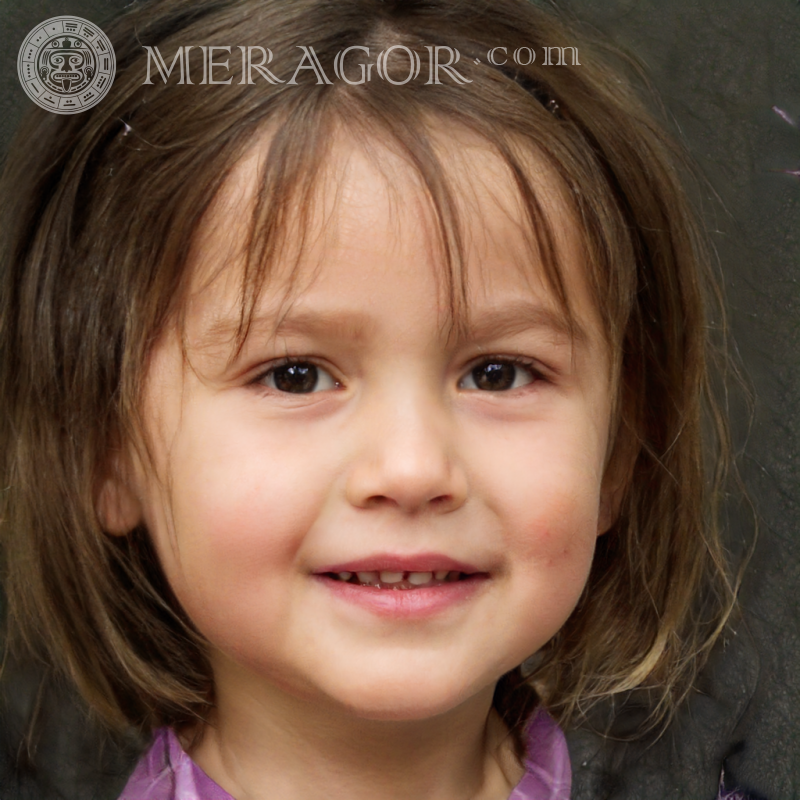 Bild eines kleinen Mädchengesichts Gesichter von kleinen Mädchen Europäer Russen Maedchen