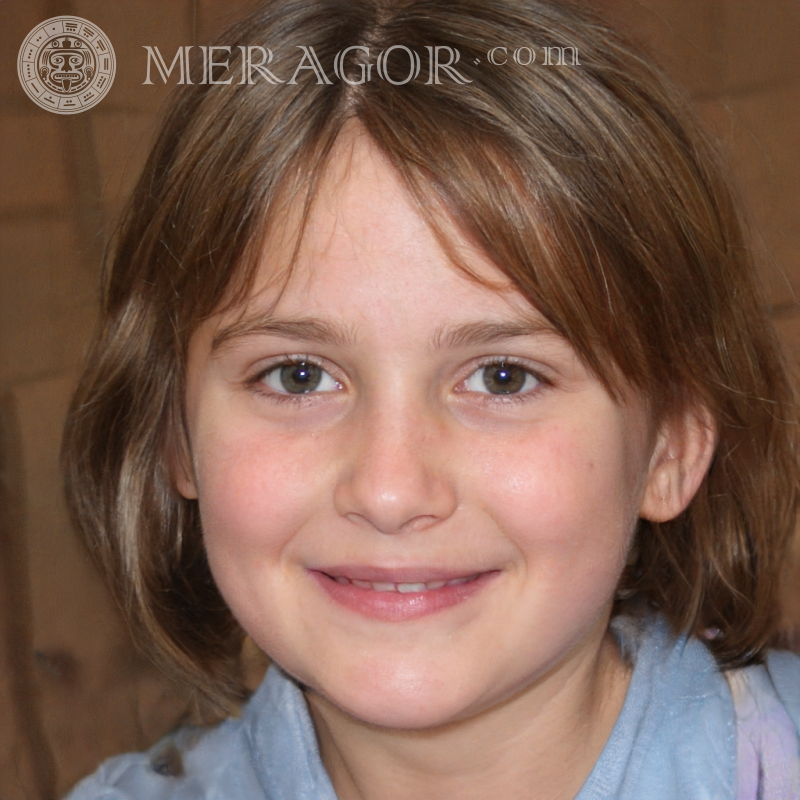 Visage de fille de 8 ans | 0 Visages de petites filles Européens Russes Petites filles