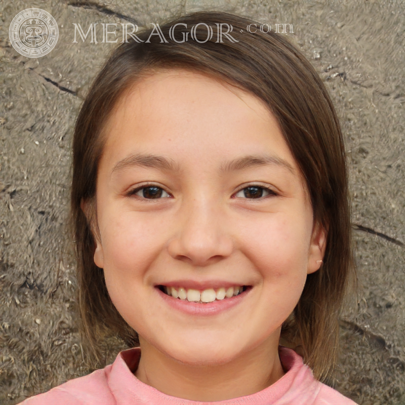 Rosto de menina de 10 anos Rostos de meninas Europeus Russos Meninas