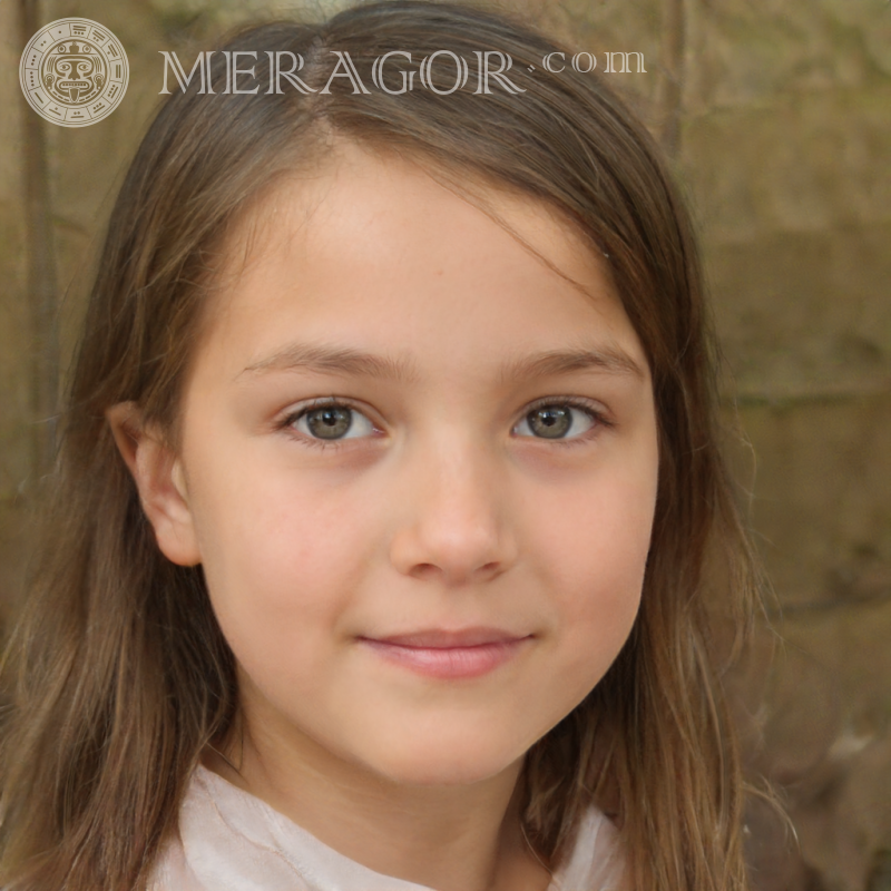 Visage de fille TikTok Visages de petites filles Européens Russes Petites filles