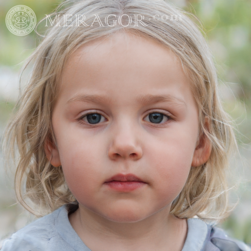 Imagen de la cara de una niña TikTok Rostros de niñas pequeñas Europeos Rusos Niñas