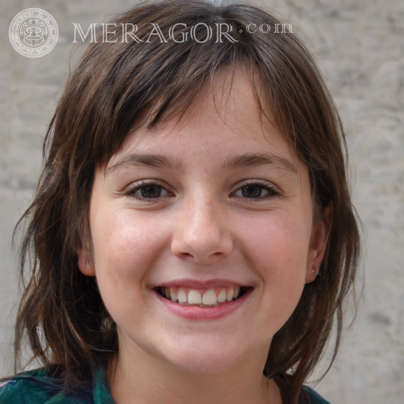 Visage de fille de 11 ans | 0 Visages de petites filles Européens Russes Petites filles