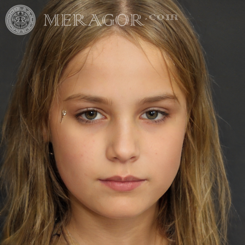 De beaux avatars pour les filles de 10 ans Visages de petites filles Européens Russes Petites filles