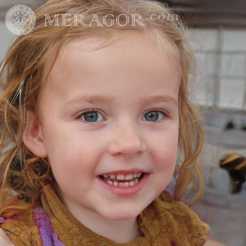 Schönes Gesicht eines kleinen russischen Mädchens Gesichter von kleinen Mädchen Europäer Russen Maedchen