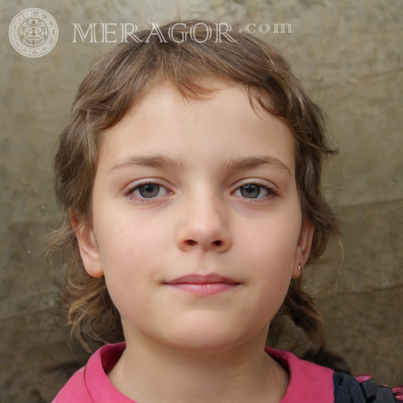 Rosto lindo de uma garotinha de 50 por 50 pixels Rostos de meninas Europeus Russos Meninas