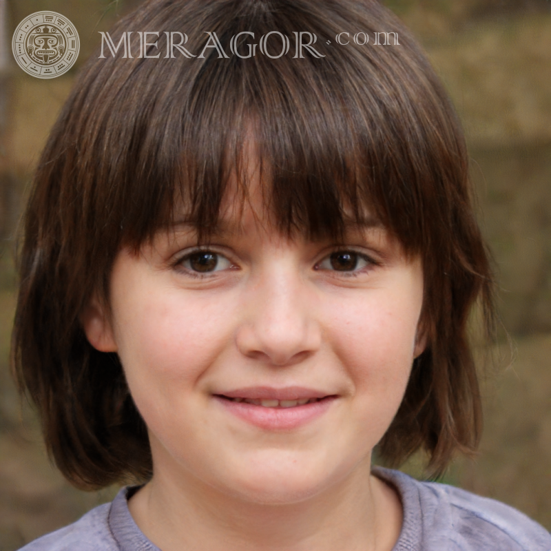 Trouvez un avatar pour une fille aux cheveux bruns Visages de petites filles Européens Russes Petites filles