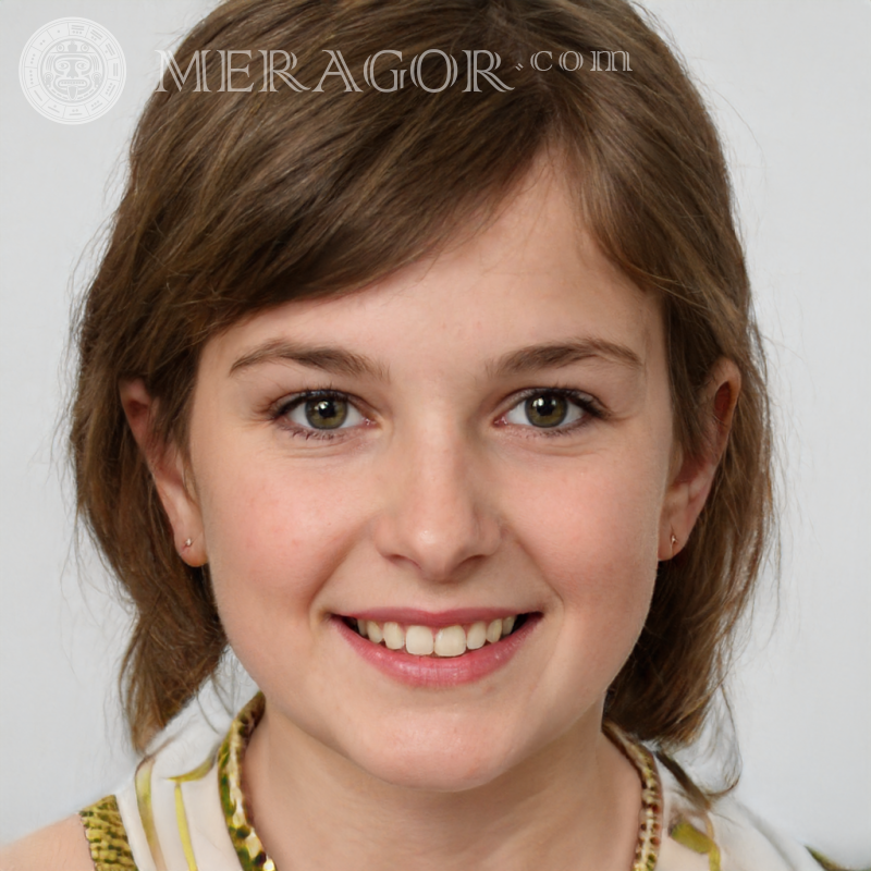 Schönes Gesicht des WhatsApp-Mädchens Gesichter von kleinen Mädchen Europäer Russen Maedchen