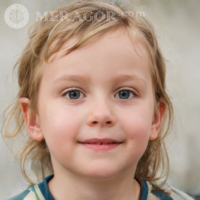 Beautiful face of a little girl for authorization Faces of small girls Europeans Russians Small girls