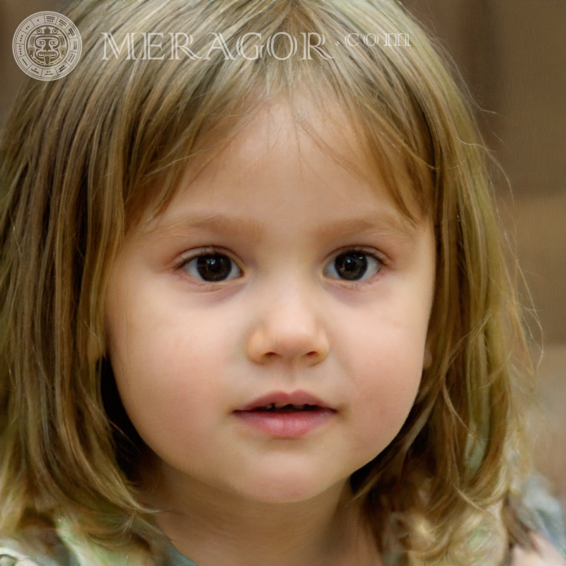 Hermoso rostro de una niña en una cuenta Rostros de niñas pequeñas Europeos Rusos Niñas