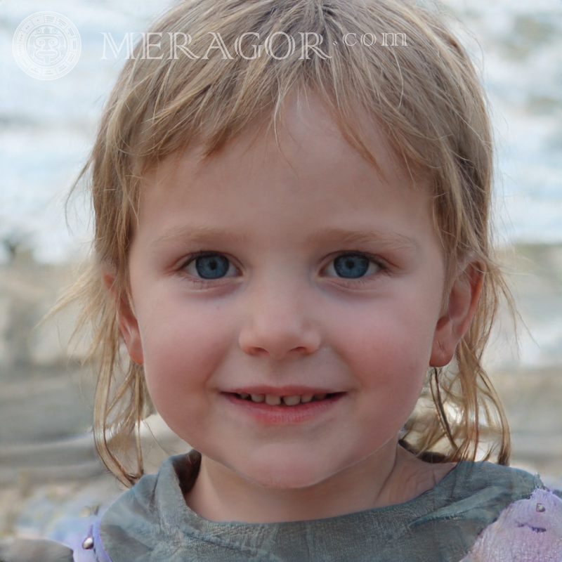 Beautiful face of a little girl for a website Faces of small girls Europeans Russians Small girls