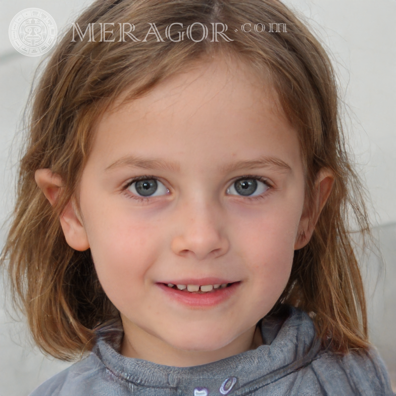 Photo de filles de 4 ans sur avatar Visages de petites filles Européens Russes Petites filles