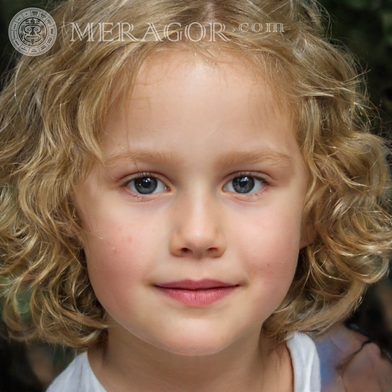 Foto de niñas de 6 años en foto de perfil Rostros de niñas pequeñas Europeos Rusos Niñas