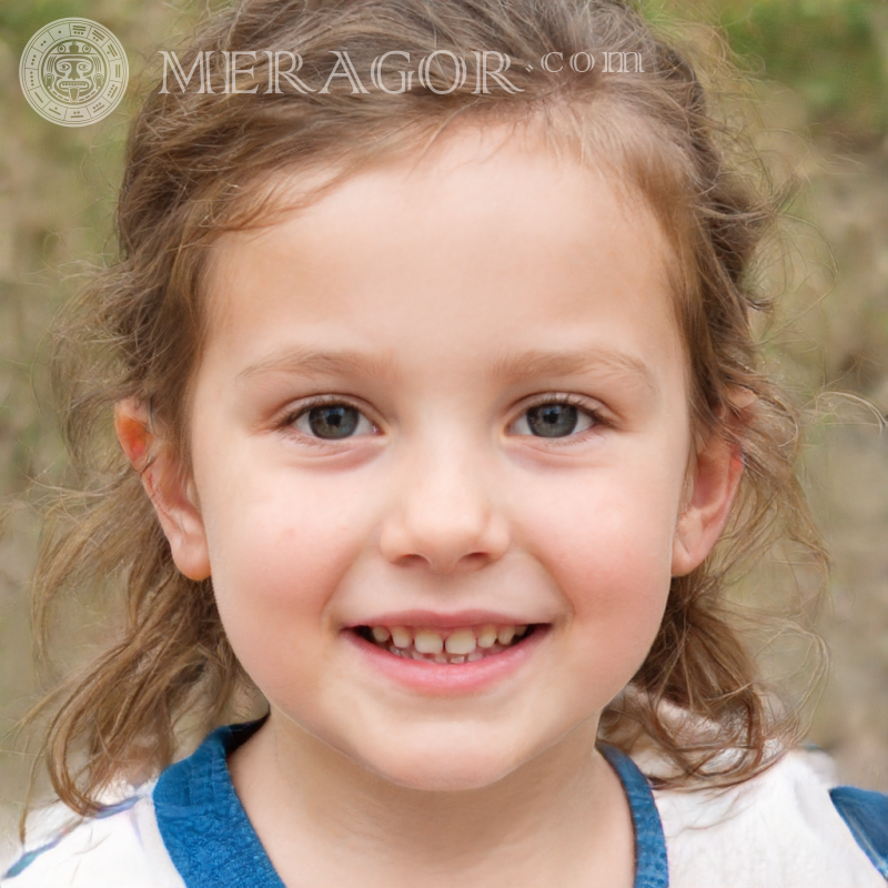 Foto de niñas en el avatar de TikTok Rostros de niñas pequeñas Europeos Rusos Niñas