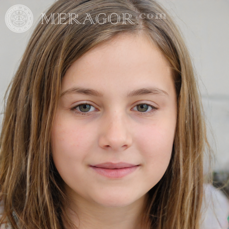 Foto von Mädchen im Alter von 13 Jahren auf Avatar Gesichter von kleinen Mädchen Europäer Russen Maedchen