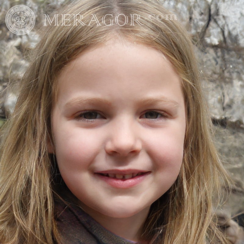 Rosto de menina de 5 anos Rostos de meninas Europeus Russos Meninas