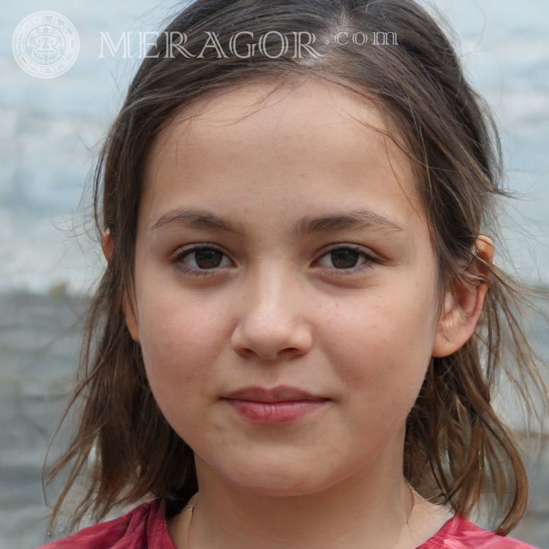 Avatares para niñas de 8 años Rostros de niñas pequeñas Europeos Rusos Niñas