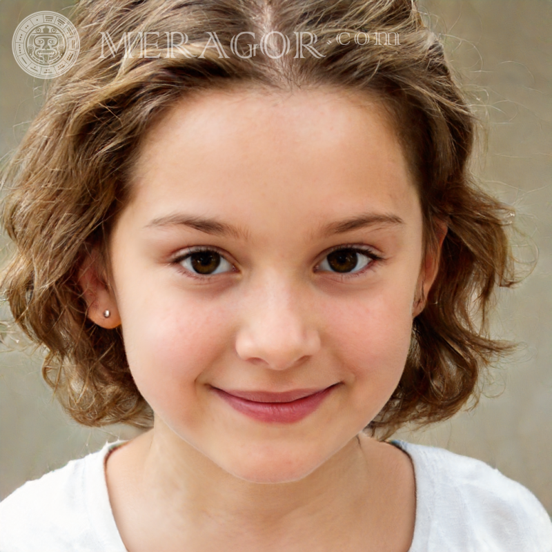 Cara de niña de 7 años Rostros de niñas pequeñas Europeos Rusos Niñas