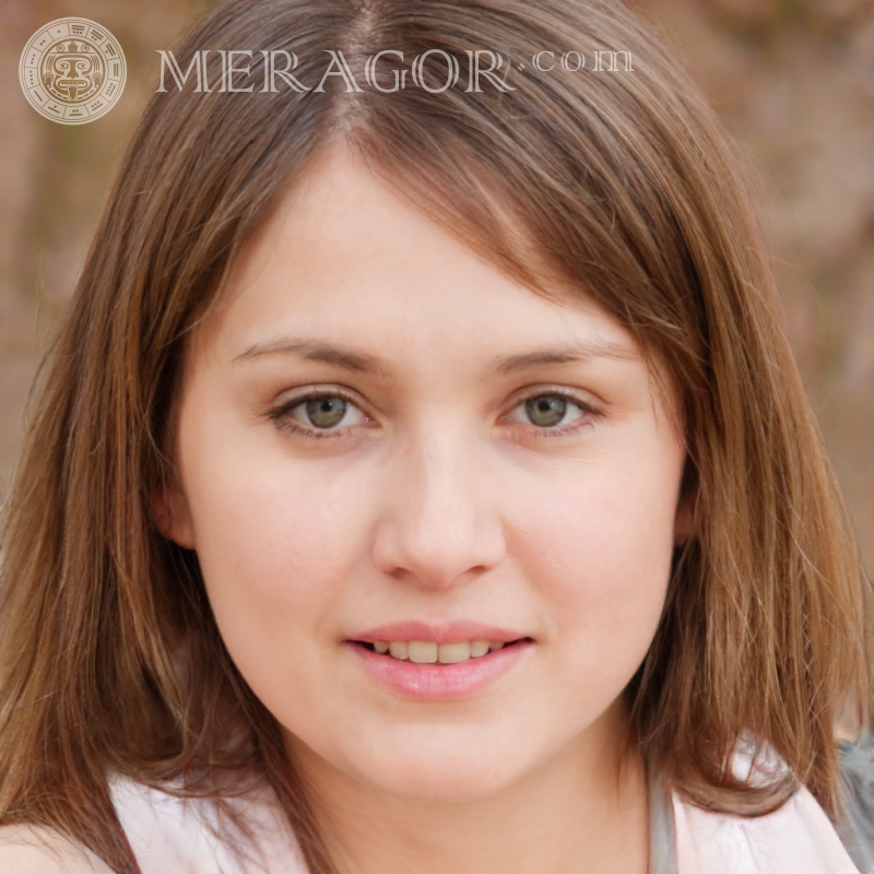 Photo de filles sur avatar pour autorisation Visages de petites filles Européens Russes Petites filles