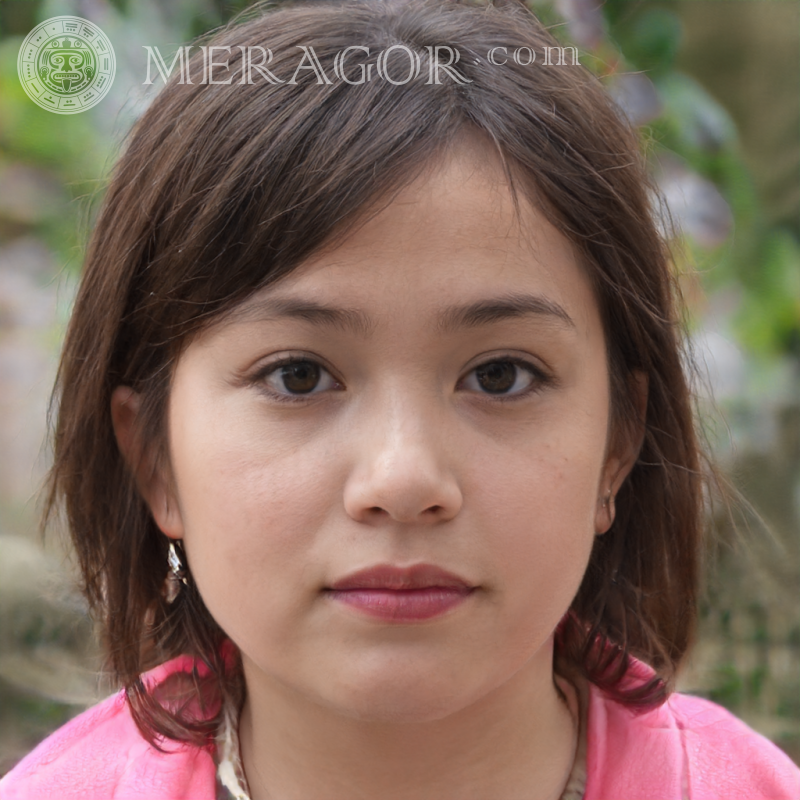 Foto von schönen koreanischen Mädchen Gesichter von kleinen Mädchen Europäer Russen Maedchen