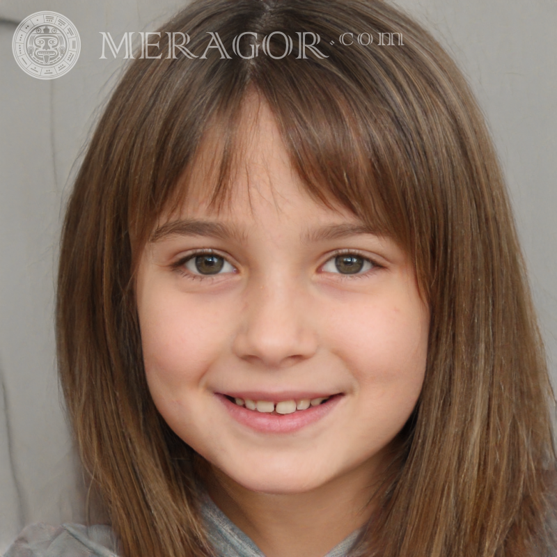 Foto von schönen Mädchen 10 Jahre alt Gesichter von kleinen Mädchen Europäer Russen Maedchen