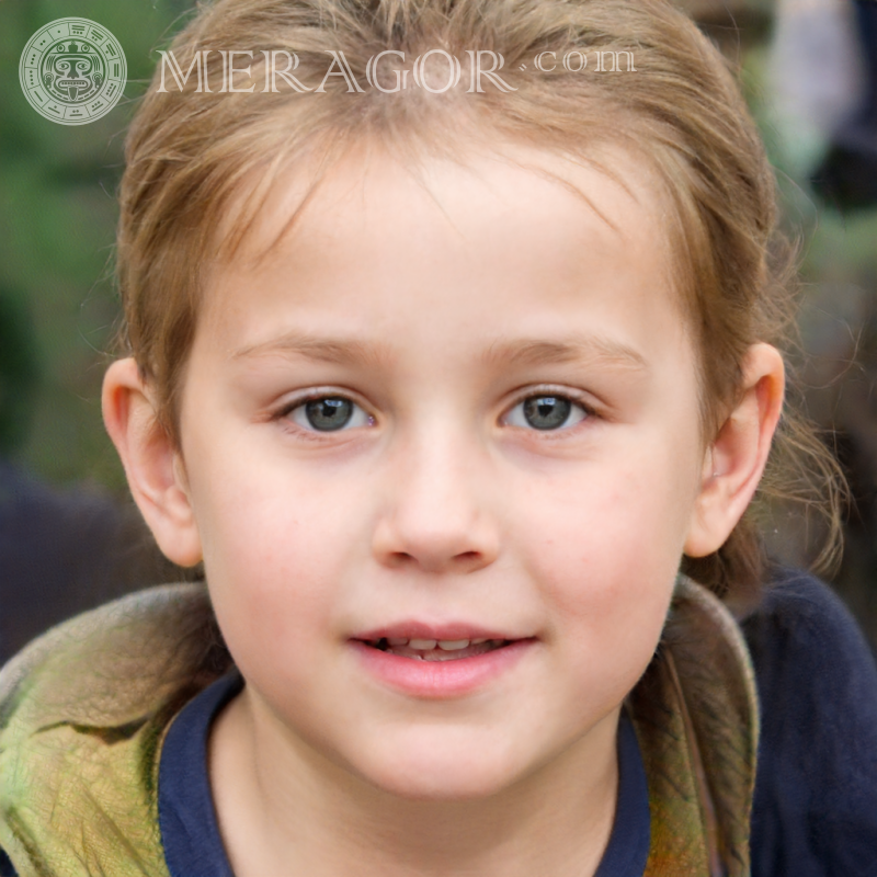 Little girl face create Faces of small girls Europeans Russians Small girls