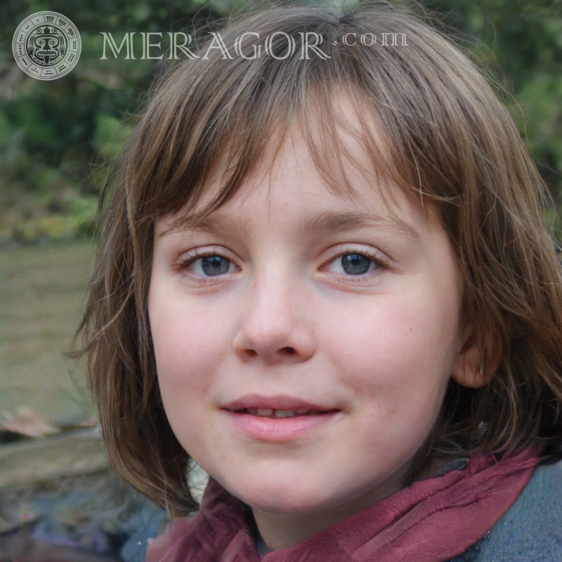 Buena cara de niña en avatar Rostros de niñas pequeñas Europeos Rusos Niñas