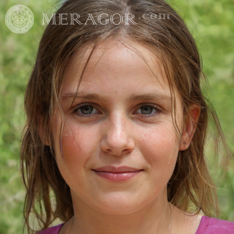 Avatars de belles filles pour Bamble Visages de petites filles Européens Russes Petites filles