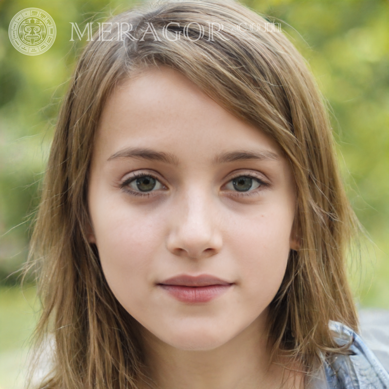 Belle photo de filles de 14 ans Visages de petites filles Européens Russes Petites filles