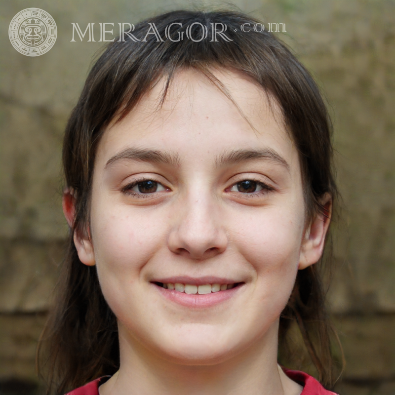 Foto do rosto de uma garota para um site de anúncios Rostos de meninas Europeus Russos Meninas