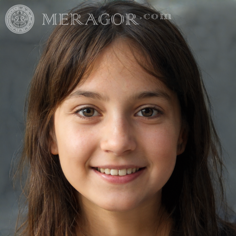 Telechargement de photo de visage de fille | 9 Visages de petites filles Européens Russes Petites filles