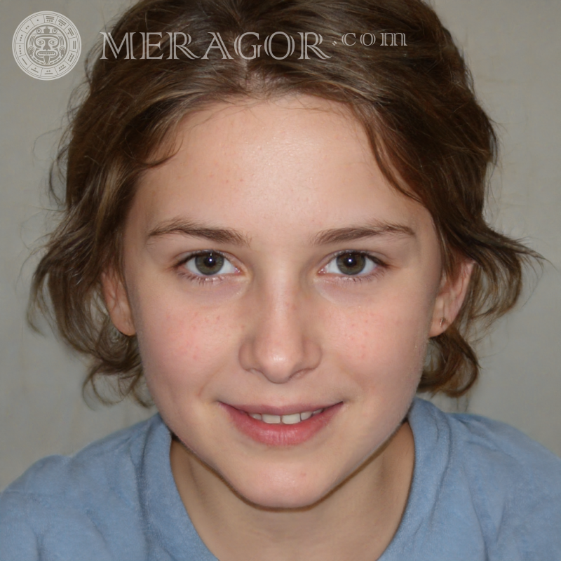 Bellos rostros de chicas en el avatar. Rostros de niñas pequeñas Europeos Rusos Niñas