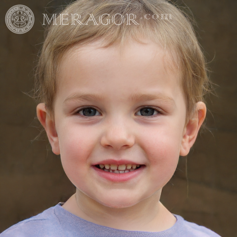 Foto do rosto de uma menina 1 ano Rostos de meninas Europeus Russos Meninas