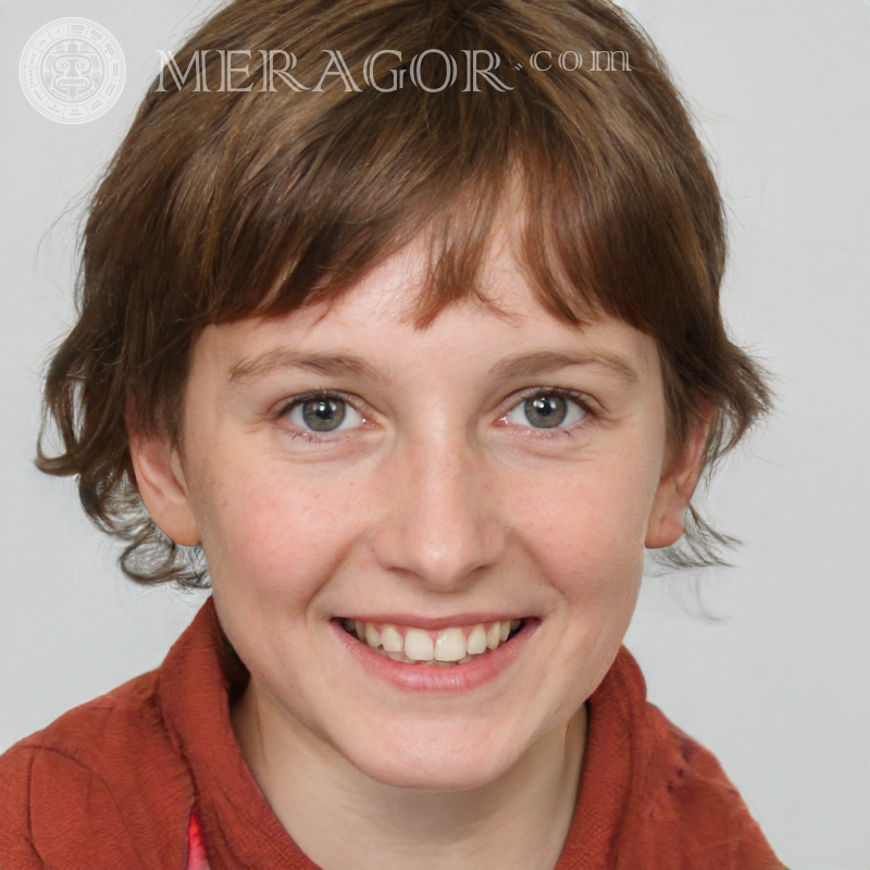 Beaux visages de filles sur avatar de Facebook Visages de petites filles Européens Russes Petites filles