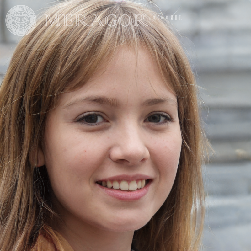 Portrait une fille pour autorisation Visages de petites filles Européens Russes Petites filles