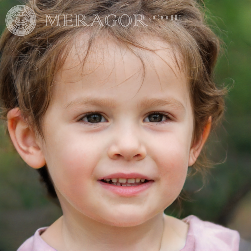 Download the face of a little girl from Meragor website Faces of small girls Europeans Russians Small girls