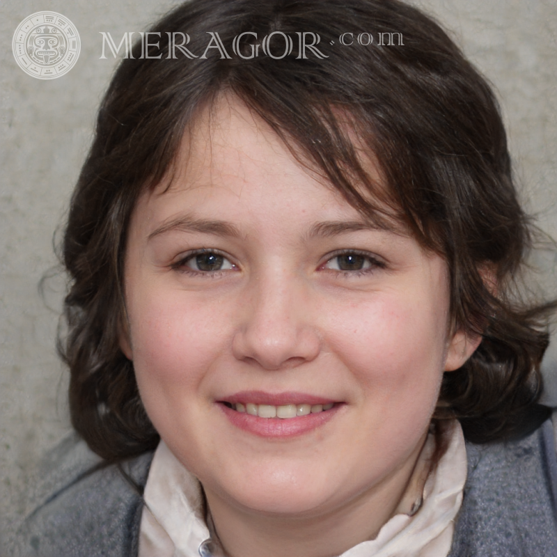 Faces of girls on an avatar for a chat Faces of small girls Europeans Russians Small girls