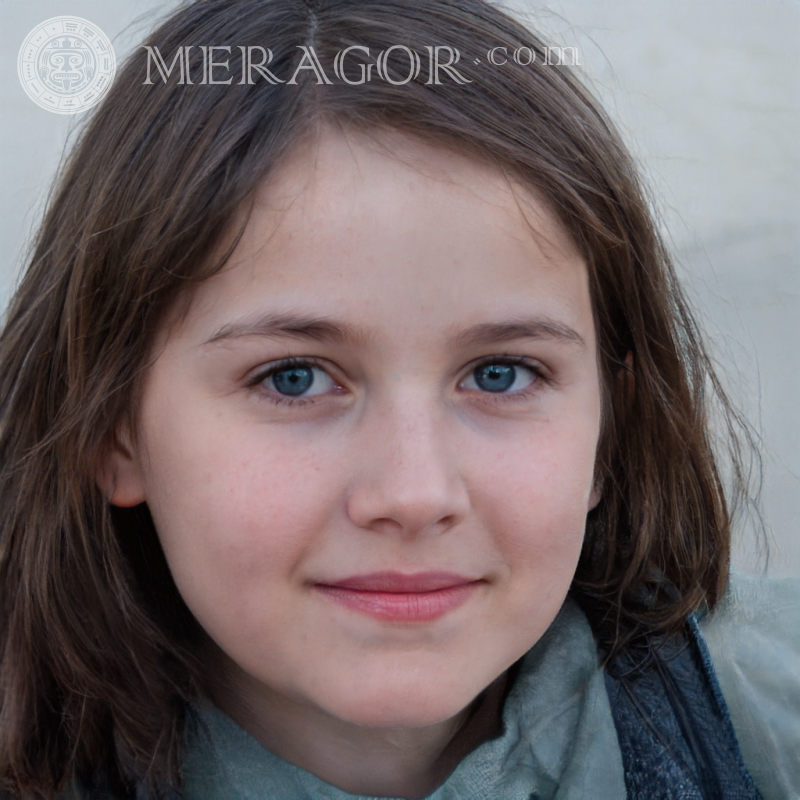 Las caras de las chicas en el avatar son falsas Rostros de niñas pequeñas Europeos Rusos Niñas