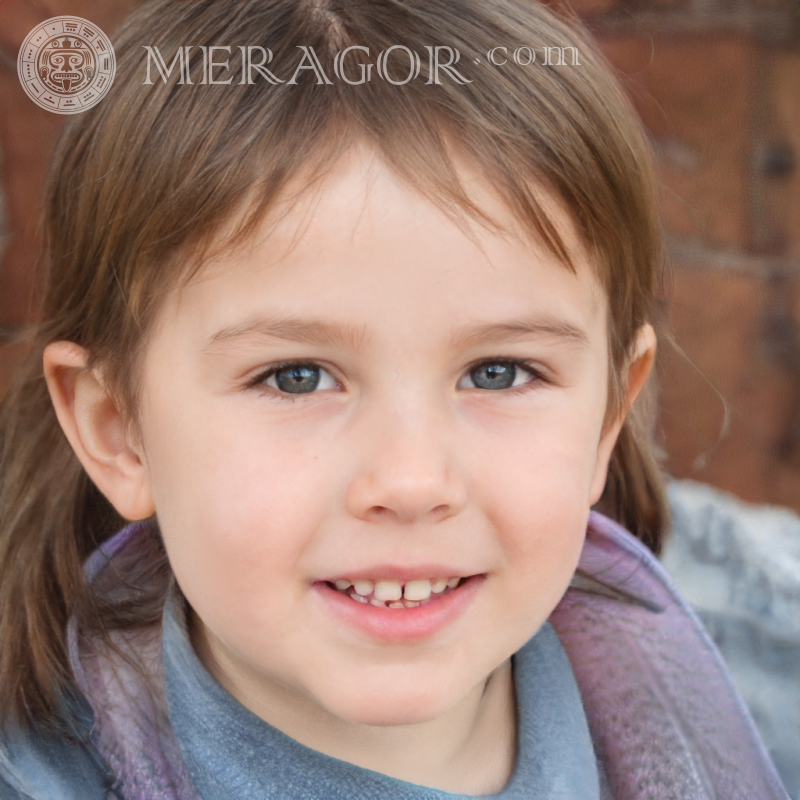 Beautiful portraits of little girls Faces of small girls Europeans Russians Small girls