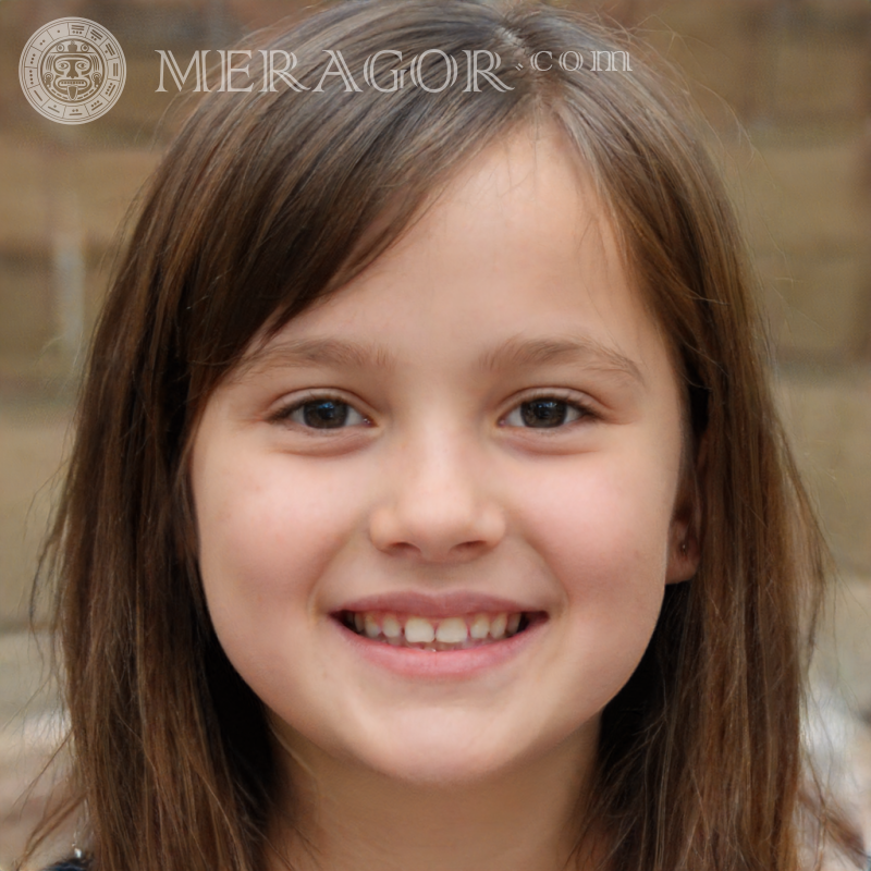 Foto eines schönen Mädchens zur Anmeldung Gesichter von kleinen Mädchen Europäer Russen Maedchen
