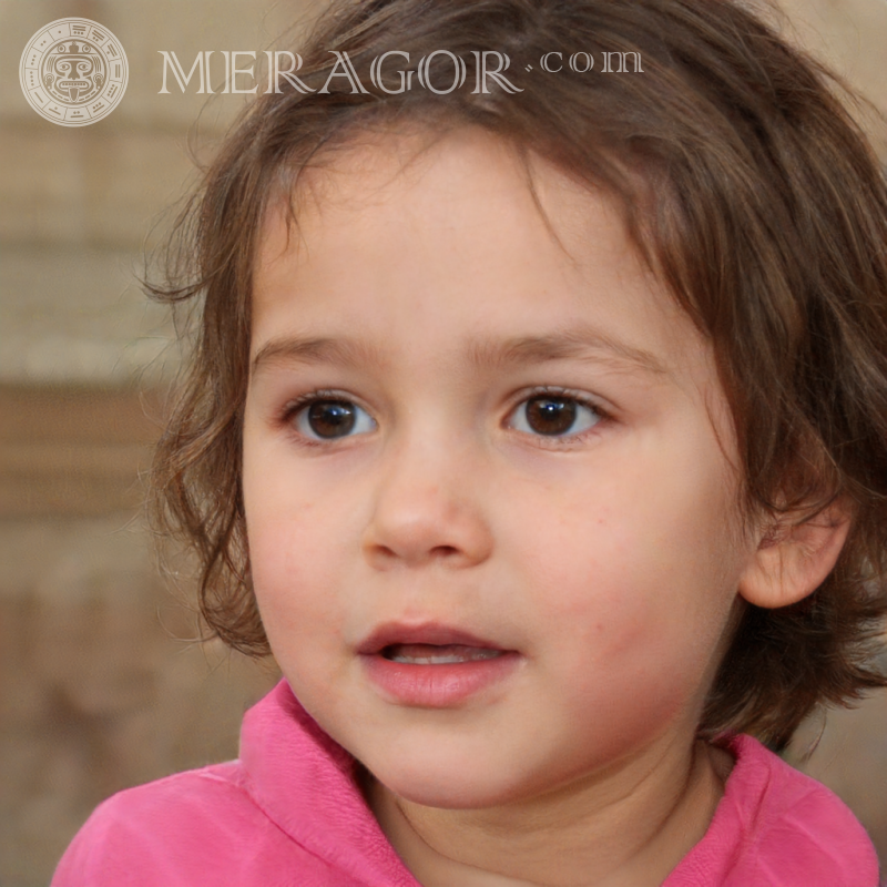 Imagen de cara de niña para avatar Rostros de niñas pequeñas Europeos Rusos Niñas