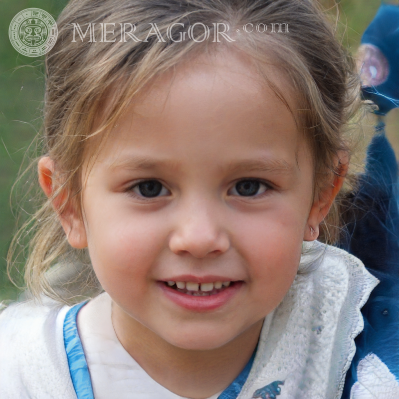 Descarga de la foto de la cara de una niña Rostros de niñas pequeñas Europeos Rusos Niñas