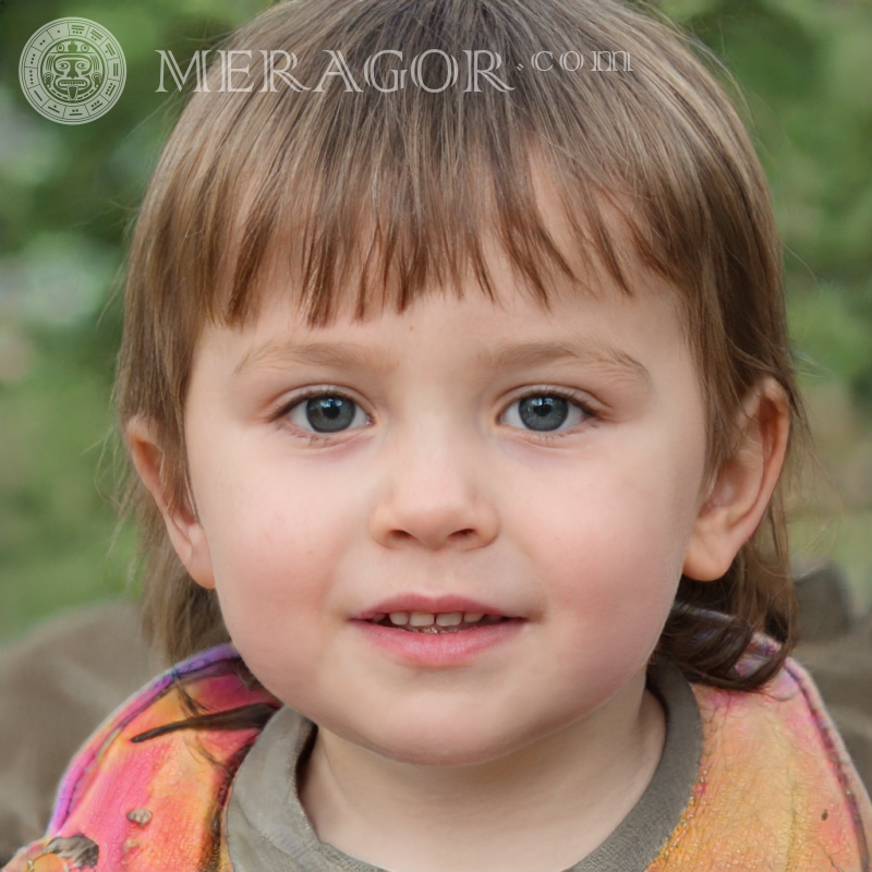Photo of a little simple girl Faces of small girls Europeans Russians Small girls