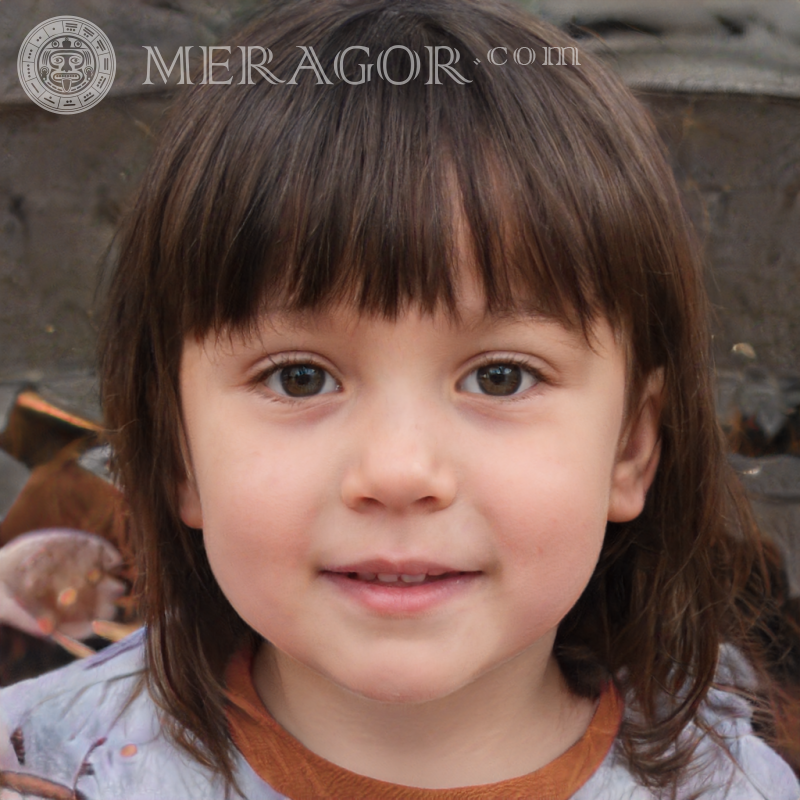 Beaux visages de petites filles 110 par 110 pixels Visages de petites filles Européens Russes Petites filles