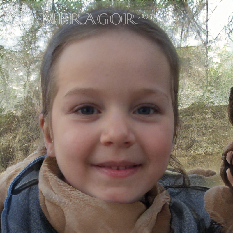 Schönes Gesicht eines kleinen Mädchens zum Chatten Gesichter von kleinen Mädchen Europäer Russen Maedchen