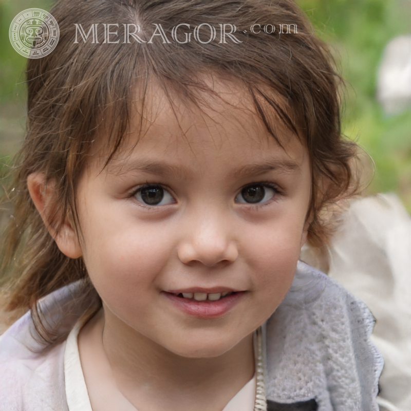 Фото красивою маленької дівчинки на аватарку Особи маленьких дівчаток Європейці Російські Дівчата