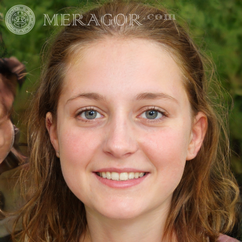 Schönes Foto von Mädchen 17 Jahre alt Gesichter von kleinen Mädchen Europäer Russen Maedchen
